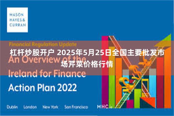 杠杆炒股开户 2025年5月25日全国主要批发市场芹菜价格行情